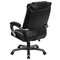 Emma and Oliver High Back Leather Layered Upholstered Executive Swivel Ergonomic Office Chair with Smoke Metal Base and Padded Arms